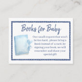 Blue jean meisjes baby shower boekaanvraag informatiekaartje (Voorkant)