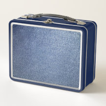 Blue Jean Metal Lunchbox