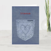 Blue Jean Note Cards Sjabloon (Voorkant)
