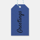 Blue Jean Print Gift Label Cadeaulabel (Voorkant)