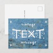 Blue Jean Rock  Text Message Briefkaart (Voorkant / Achterkant)