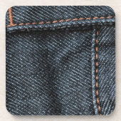 Blue Jean Stitching.jpg Drankjes Onderzetter (Voorkant)