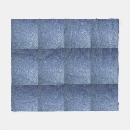 Blue Jean Throw Blanket Fleece Deken (Voorkant (Horizontaal))