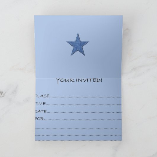 Blue Jean Uw Uitgenodigde Kaart (Binnen)