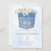 Blue Jeans Baby shower Denim Country Floral Kaart (Voorkant)