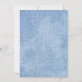Blue Jeans Baby shower Denim Country Floral Kaart (Achterkant)