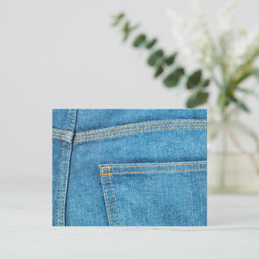 Blue Jeans Back Pocket Briefkaart (Staand voorkant)