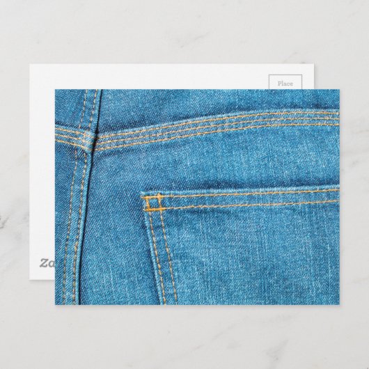 Blue Jeans Back Pocket Briefkaart (Voorkant / Achterkant)