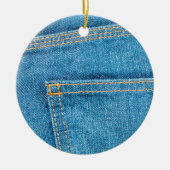 Blue Jeans Back Pocket Ceramic Ornament (Voorkant)