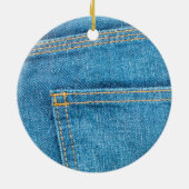 Blue Jeans Back Pocket Ceramic Ornament (Achterkant)