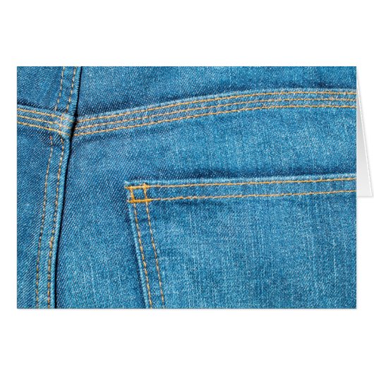 Blue Jeans Back Pocket Wenskaart (Voorkant Horizontaal)