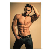 Blue Jeans Boy Hot Guy Poster (Voorkant)