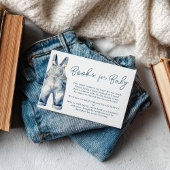 Blue Jeans Denim Books Baby shower Informatiekaartje