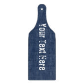 Blue Jeans Denim Custom Text Cutting Board Snijplank (Voorkant)