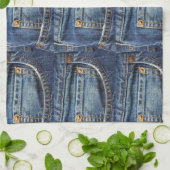 Blue Jeans Denim Kijk Pocket Theedoek (Gevouwen)