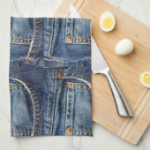 Blue Jeans Denim Kijk Pocket Theedoek (Quarter Fold)