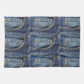 Blue Jeans Denim Kijk Pocket Theedoek (Horizontaal)