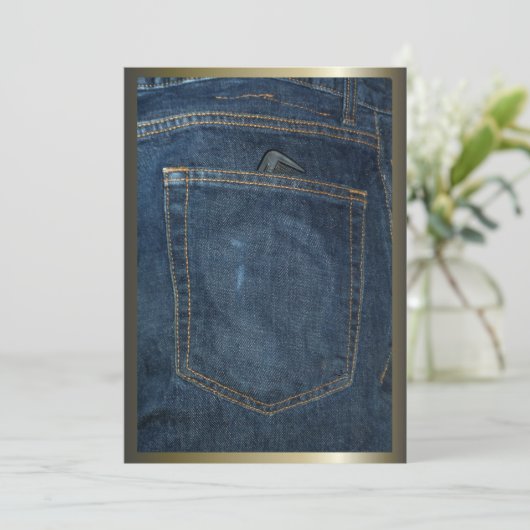 Blue Jeans Denim Pocket (Staand voorkant)