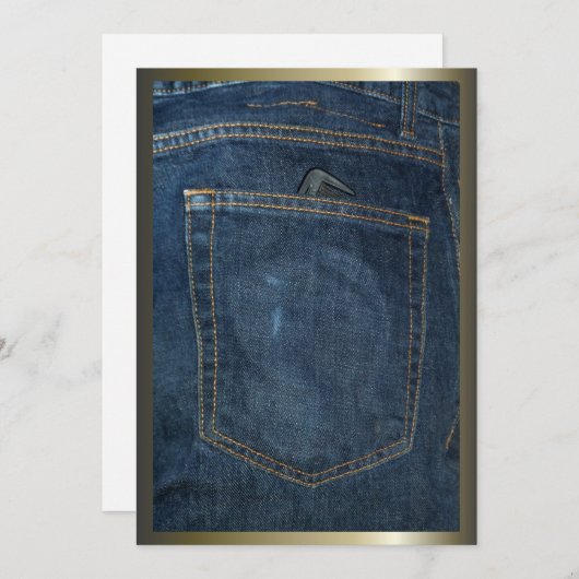 Blue Jeans Denim Pocket (Voorkant / Achterkant)