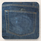 Blue Jeans Denim Pocket Drankjes Onderzetter (Voorkant)