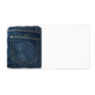 Blue Jeans Denim Pocket Etiket