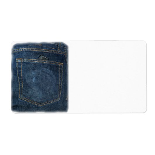 Blue Jeans Denim Pocket Etiket (Voorkant)