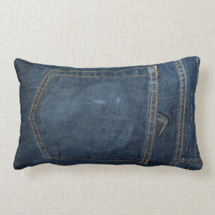 Blue Jeans Denim Pocket Kussen