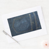 Blue Jeans Denim Pocket Rechthoekige Sticker (Envelop)