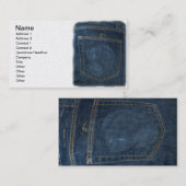 Blue Jeans Denim Pocket Visitekaartje (Voorkant / Achterkant)