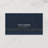Blue Jeans Denim Pocket visitekaartje (Achterkant)