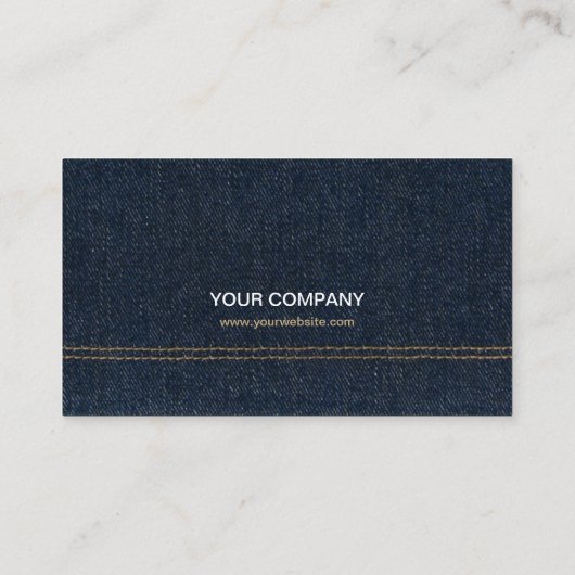 Blue Jeans Denim Pocket visitekaartje (Achterkant)