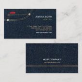 Blue Jeans Denim Pocket visitekaartje (Voorkant / Achterkant)