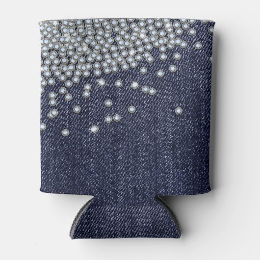 Blue Jeans Diamonds Koelbox Blikjeskoeler (Voorkant)