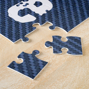 Blue Jeans Fabric Puzzel met aangepaste tekst