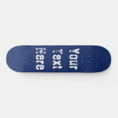 Blue Jeans Fabric - Voeg Jouw tekst toe - 2 Persoonlijk Skateboard (Horizontaal)