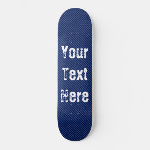 Blue Jeans Fabric - Voeg Jouw tekst toe - 2 Persoonlijk Skateboard