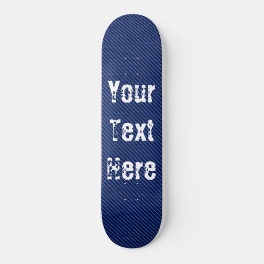 Blue Jeans Fabric - Voeg Jouw tekst toe - 2 Persoonlijk Skateboard (Voorkant)