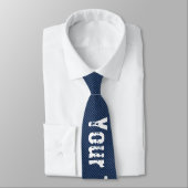 Blue Jeans Fabric - Voeg Jouw tekst toe -  Stropdas (Gebonden)