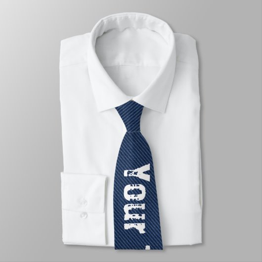 Blue Jeans Fabric - Voeg Jouw tekst toe -  Stropdas (Gebonden)