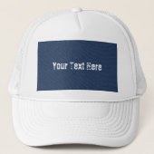 Blue Jeans Fabric - Voeg Jouw tekst toe -  Trucker Pet (Voorkant)