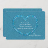 Blue Jeans Heart zwangerschapsaankondiging Kaart (Voorkant / Achterkant)