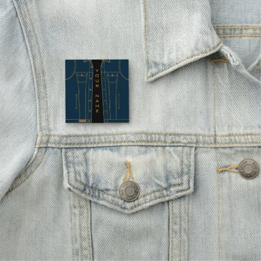 Blue Jeans Jacket + Naam toevoegen - Naamplaatje (In situ)