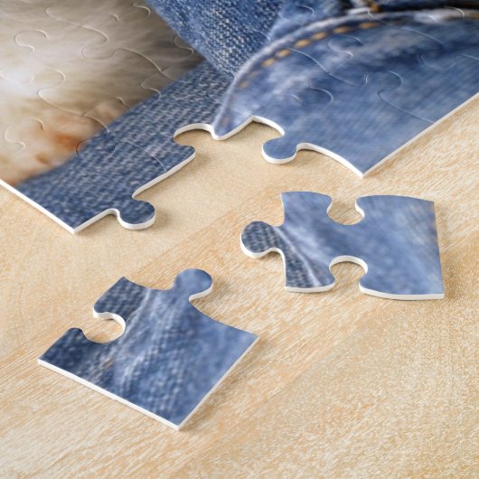 Blue Jeans Kitten Puzzle Legpuzzel (Zijkant)