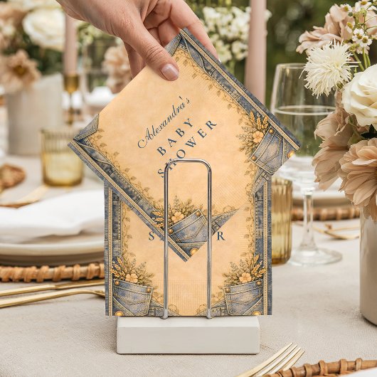 Blue Jeans Little Cowboy Baby Shower Servet