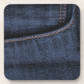 Blue Jeans Pocket Bier Onderzetter (Voorkant)