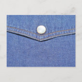 Blue Jeans Pocket Denim Achtergrond Briefkaart (Voorkant)