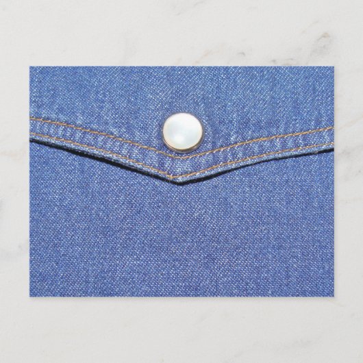 Blue Jeans Pocket Denim Achtergrond Briefkaart (Voorkant)