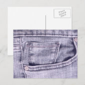 Blue Jeans Pocket, Fabric, Seams Briefkaart (Voorkant / Achterkant)