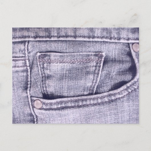 Blue Jeans Pocket, Fabric, Seams Briefkaart (Voorkant)