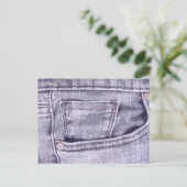 Blue Jeans Pocket, Fabric, Seams Briefkaart (Staand voorkant)